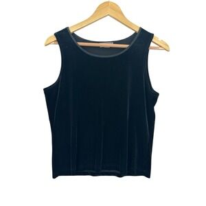 Vintage Petite Sophisticate Velvet Tank Top Womens Size M Classic Basic‎ Neutral